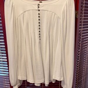 Lane Bryant Cream Knit Cardigan